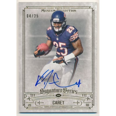 2014 Topps Museum Collection Signature Series Autographs Gold #SSAKC Ka'Deem Carey