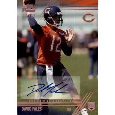 2014 Topps Prime Autographs Copper Rainbow #102R David Fales EXCH