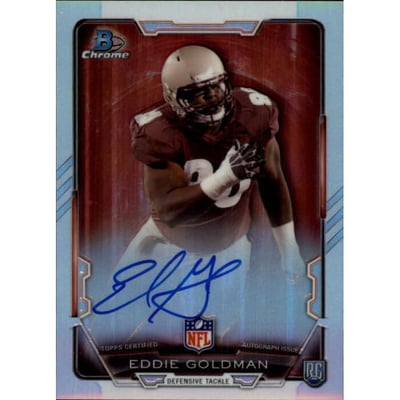 2015 Bowman Chrome Rookie Autographs Refractors #RCRAEGO Eddie Goldman