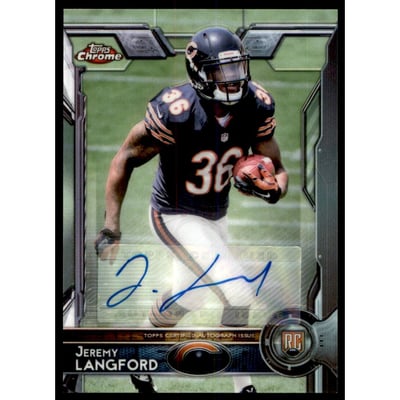 2015 Topps Chrome Rookie Autographs #142 Jeremy Langford