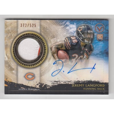 2015 Topps Valor Shield of Honor Patch Autographs #SHAJL Jeremy Langford/525