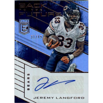 2016 Elite Back to the Future Signatures #BFSJL Jeremy Langford/49