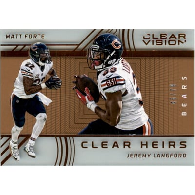 2016 Panini Clear Vision Clear Heirs Bronze #12 Matt Forte/Jeremy Langford