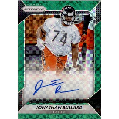 2016 Panini Prizm Rookie Autographs Prizms Green Power #88 Jonathan Bullard