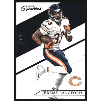 2016 Prime Signatures Prime Proof Blue #144 Jeremy Langford