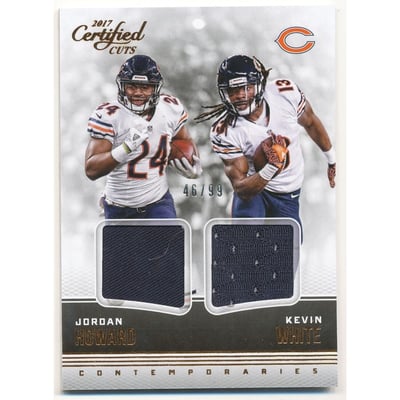 2017 Certified Cuts Contemporaries Dual Memorabilia #35 Kevin White/Jordan Howard/99