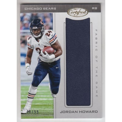 2017 Certified Fabric of the Game #42 Jordan Howard