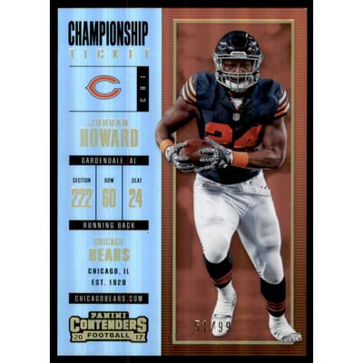 2017 Panini Contenders Championship Ticket #25 Jordan Howard