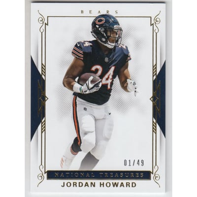 2017 Panini National Treasures Gold #57 Jordan Howard