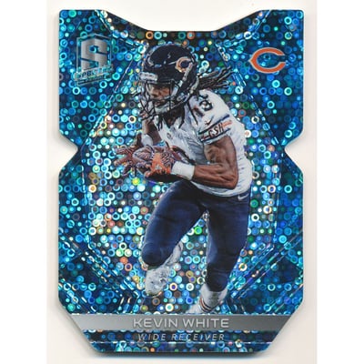 2017 Panini Spectra Neon Blue Die Cut #34 Kevin White