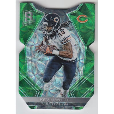 2017 Panini Spectra Neon Green Die Cut #34 Kevin White