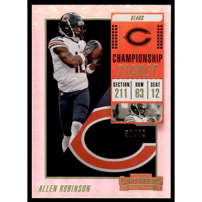 2018 Panini Contenders Championship Ticket #83 Allen Robinson II