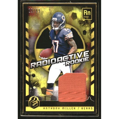 2018 Panini Elements Radioactive Rookie Materials Gold #22 Anthony Miller/99