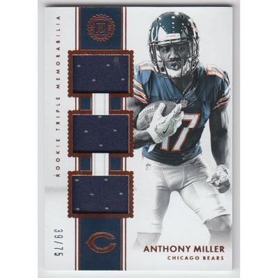 2018 Panini Encased Rookie Triple Memorabilia #20 Anthony Miller