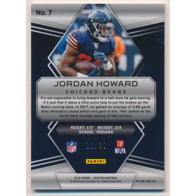 2018 Panini Spectra Neon Green #7 Jordan Howard