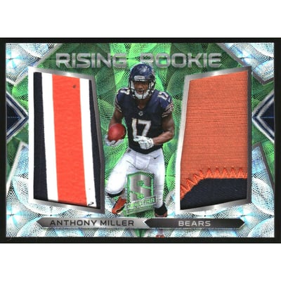2018 Panini Spectra Rising Rookie Materials Neon Green #17 Anthony Miller