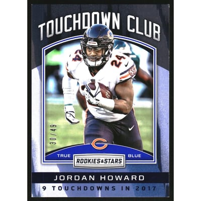 2018 Rookies and Stars Touchdown Club True Blue #9 Jordan Howard