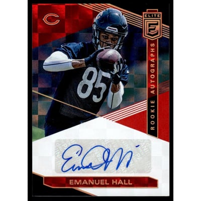 2019 Elite Rookie Autographs Red #4 Emanuel Hall/99