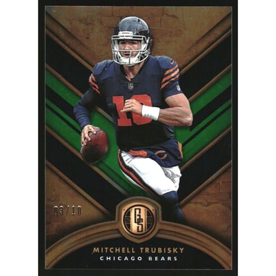 2019 Panini Gold Standard Emerald #83 Mitchell Trubisky