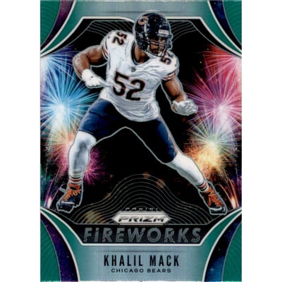 2019 Panini Prizm Fireworks Prizms Green #23 Khalil Mack
