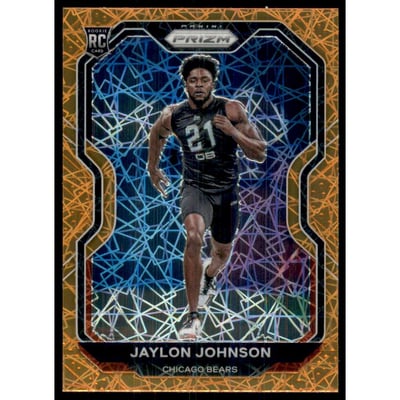 2020 Panini Prizm Prizms Orange Lazer #306 Jaylon Johnson