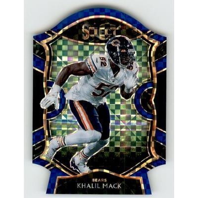2020 Select Prizm Blue Die Cut #8 Khalil Mack