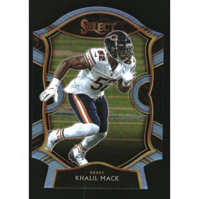2020 Select Prizm Light Blue Die Cut #8 Khalil Mack