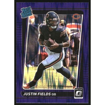 2021 Donruss Optic Purple Shock #204 Justin Fields RR