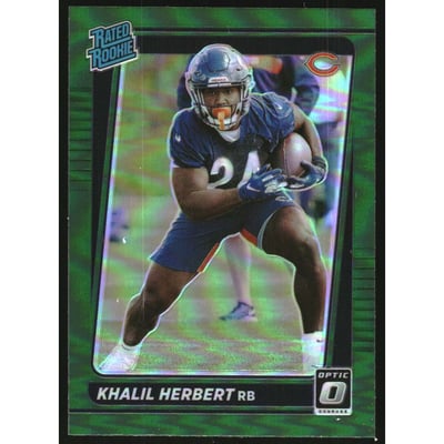 2021 Donruss Optic Rated Rookie Preview Green #318 Khalil Herbert