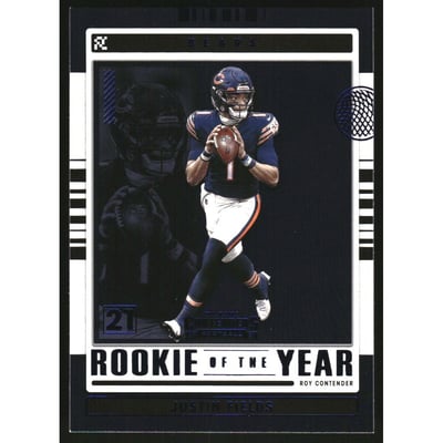 2021 Panini Contenders Rookie of the Year Contenders Sapphire #3 Justin Fields