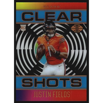2021 Panini Illusions Clear Shots Light Blue #19 Justin Fields