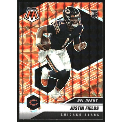 2021 Panini Mosaic Mosaic Reactive Orange #242 Justin Fields DEB