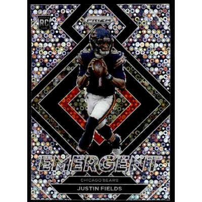 2021 Panini Prizm Emergent Prizms No Huddle #4 Justin Fields
