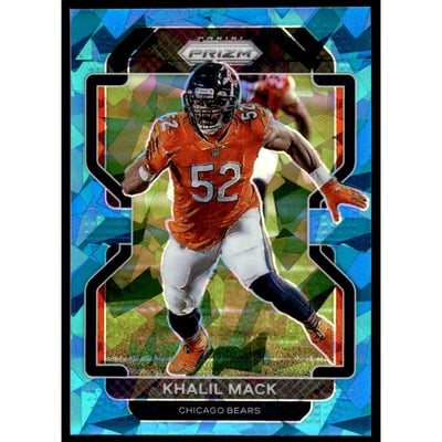 2021 Panini Prizm Prizms Blue Ice #163 Khalil Mack