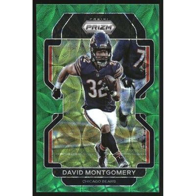 2021 Panini Prizm Prizms Green Scope #160 David Montgomery