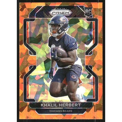 2021 Panini Prizm Prizms Orange Ice #425 Khalil Herbert