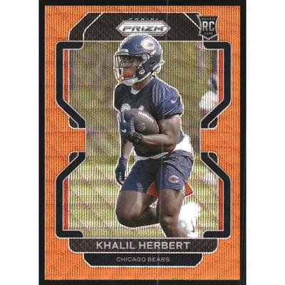 2021 Panini Prizm Prizms Orange Wave #425 Khalil Herbert