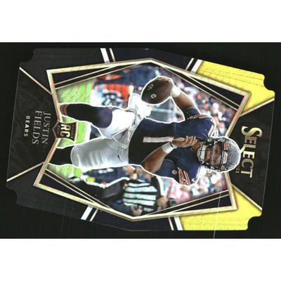 2021 Select Prizm Black and Gold Die Cut #150 Justin Fields