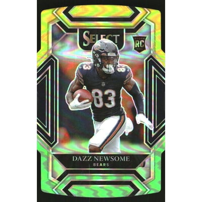 2021 Select Prizm Green and Yellow Die Cut #298 Dazz Newsome