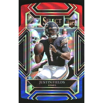 2021 Select Prizm Red and Blue Die Cut #250 Justin Fields