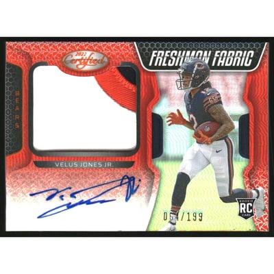 2022 Certified Mirror Orange #231 Velus Jones Jr. JSY AU/199
