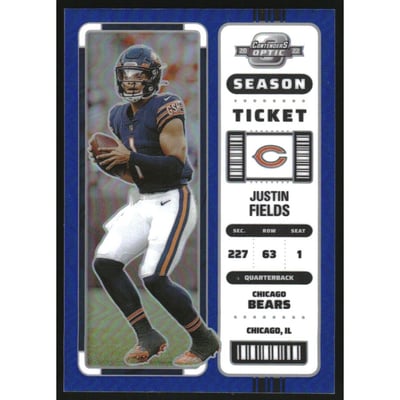 2022 Panini Contenders Optic Blue #11 Justin Fields
