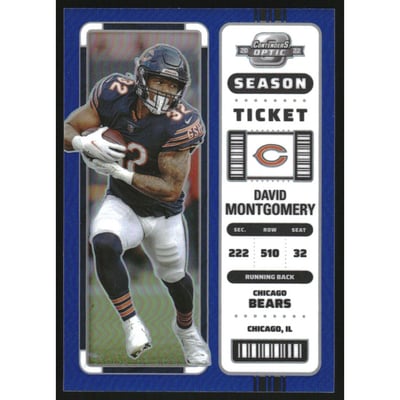 2022 Panini Contenders Optic Blue #12 David Montgomery