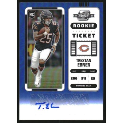 2022 Panini Contenders Optic Blue #200 Trestan Ebner AU/75