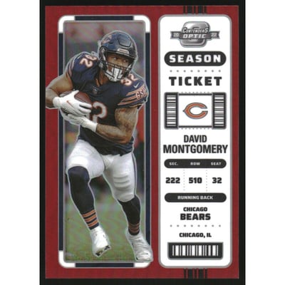 2022 Panini Contenders Optic Red #12 David Montgomery