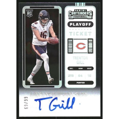2022 Panini Contenders Playoff Ticket #259 Trenton Gill AU
