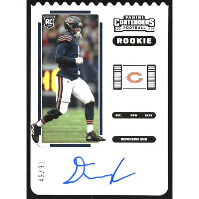 2022 Panini Contenders Stub #233 Dominique Robinson AU/91