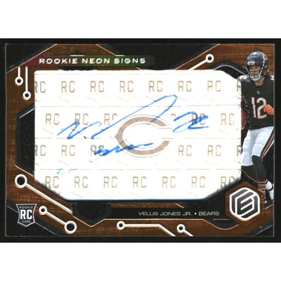 2022 Panini Elements Rookie Neon Signs Orange #30 Velus Jones Jr.