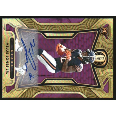 2022 Panini Gold Standard Rookie Autographs Rose Gold #170 Velus Jones Jr./25
