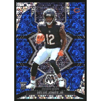 2022 Panini Mosaic Mosaic No Huddle Blue #337 Velus Jones Jr.